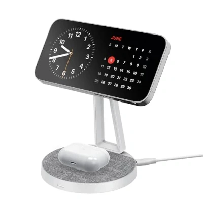 Immagine di Xlayer Magfix Pro 2 In 1 Caricabatterie Wireless 15W Bianco