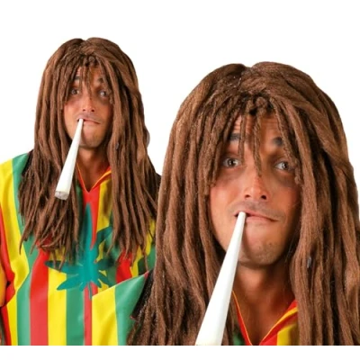 Immagine di FIESTAS GUIRCA GUI4858 Parrucca marrone Rasta (contenitore scatola)