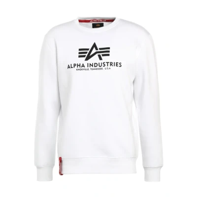 Immagine di Alpha Industries Basic Felpa, Uomo, Taglia: Small, Weiss