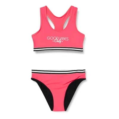 Immagine di Haute pression Diam Menstruel Léger/Moyen C01 T12a Costume a Due Pezzi, Corallo Fluo, 12 16 Ans Bambine e Ragazze