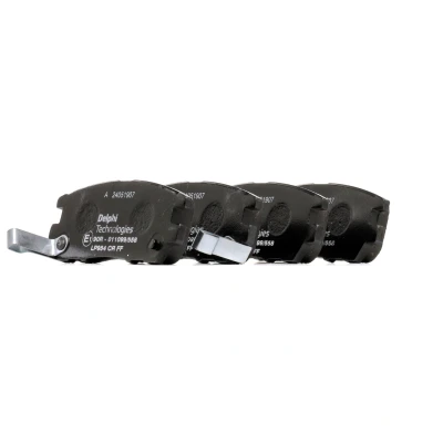 Immagine di DELPHI LP954 Kit pastiglie freno con segnalatore acustico usura senza lamierino anticigolío accessori MITSUBISHI: Pajero 2, Sport 1 SUV