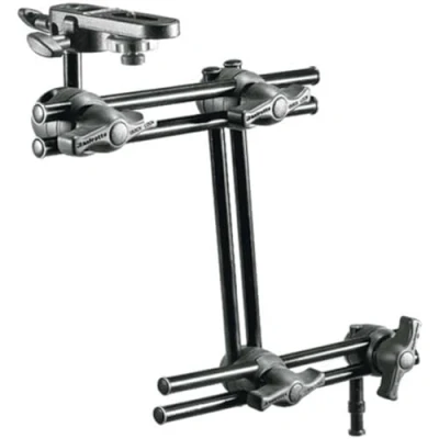 Immagine di Manfrotto 396B 3 Doppio Braccio a Sezioni in Alluminio con Staffa, Nero