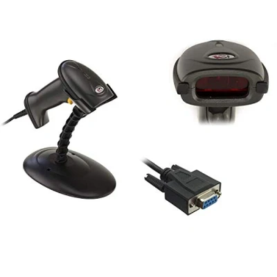 Immagine di KALEA INFORMATIQUE Scanner laser Per codici a barre. Con portale mani libere, connessione seriale RS232 DB9. EAN, Codice 39, Codabar, 128 ecc...