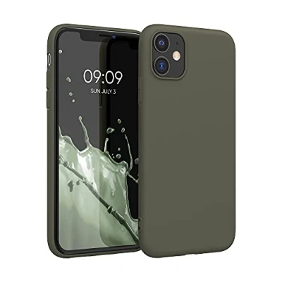 Immagine di kwmobile Custodia Compatibile con Apple iPhone 11 Cover Back Case per Smartphone in Silicone TPU Protezione Gommata verde oliva opaco