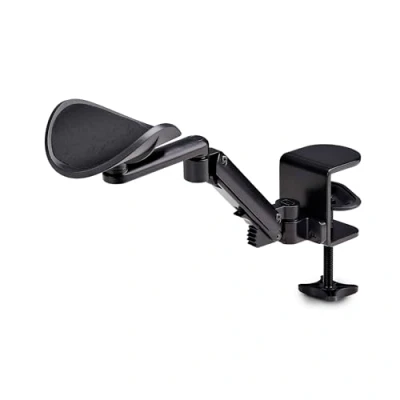 Immagine di StarTech.com Adjustable Arm Rest for Office Desk, Ergonomic Arm/Elbow Support, 360 Degree Rotation, Clamp On/No Drill Install