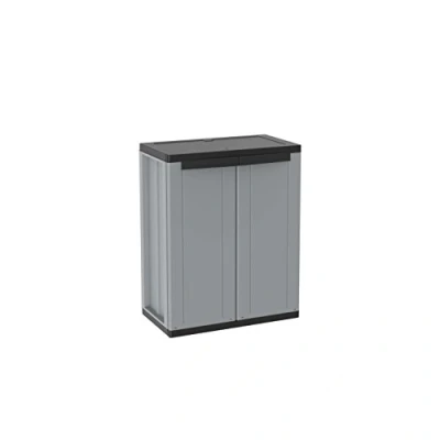 Immagine di Terry, Jline 68 , Armadietto in Resina con Due Ante, 1 Ripiano Interno, da Interno Esterno. Materiale: Plastica, Dimensioni: 68x37,5x85 cm