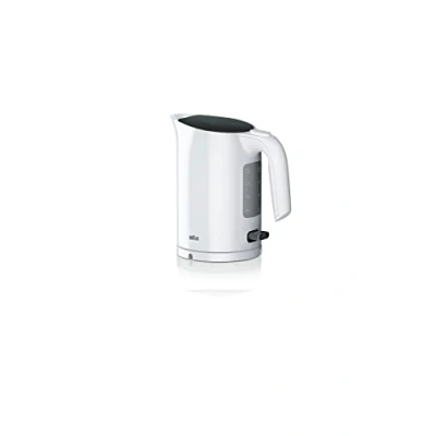 Immagine di Braun WK3100WH Bollitore d&#039;Acqua, Capacità 1,7L, Qualità Tedesca, base girevole 360, filtro anticalcare estraibile e lavabile,Funzione ECO, Sistema di sicurezza a 3 vie, spegnimento automatico,Bianco
