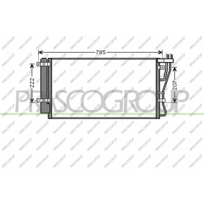 Immagine di PRASCO KI732C002 Condensatore con essiccatore 13 8 Alluminio 675 R 134a KIA: CARENS 3