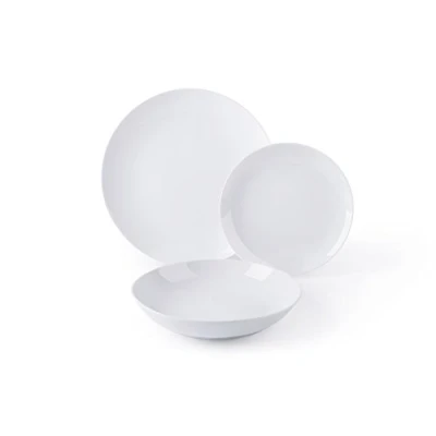 Immagine di Excelsa Coup Servizio Piatti 18 Pezzi, Porcellana, Bianco