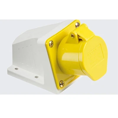 Immagine di Knightsbridge IN003 Angolo Montaggio Superficie Presa, 110 V, 110V IP44 16A Angled Surface Mount Socket 2P+E