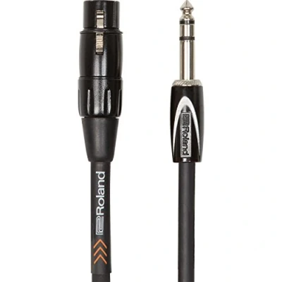 Immagine di Cavo di interconnessione bilanciato Roland Black Series—da TRS maschio da 1/4 a XLR femmina, 1 m/3 ft RCC 3 TRXF