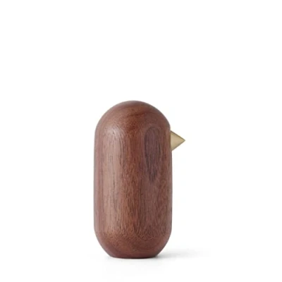 Immagine di Norman Copenhagen Little Bird Uccello decorativo in legno di noce, 7 x 3,8 cm, colore: Marrone