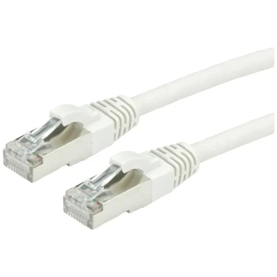 Immagine di Roline 21.15.0854 RJ45 cavo di rete, patch CAT 6A/7 S/FTP 0.50 m Grigio doppia schermatura, Privo alogeni, Ritardante fiamma 1 pz.