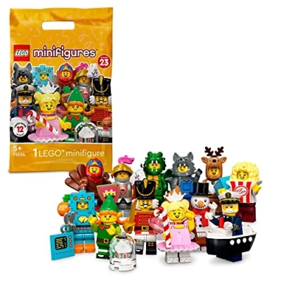 Immagine di LEGO 71034 Minifigures Serie 23, Set Bustine in Edizione Limitata 2022, Collezione con 1 di 12 Personaggi a Caso Elfo, Renna e Accessori Originali