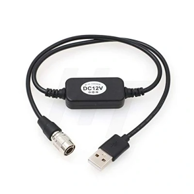 Immagine di HangTon PowerBank Cavo di alimentazione da USB 5 V 2 a Hirose maschio 4 pin 12 CC per Zoom F4 F8 F8N Zaxcom (61 cm)