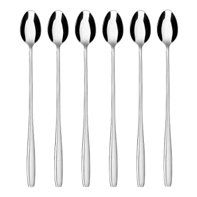 Immagine di Gräwe Cucchiaini con manico lungo in Acciaio INOX, versione lucidata, 6 Stück extra lang