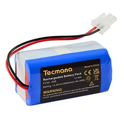 Immagine di Tecmana Batteria da 14,8 V, 3000 mAh, per iLife A4, A4s, A6, V7, V7s Plus, Pro, X620, Y8H4 aspirapolvere Home Cleaner