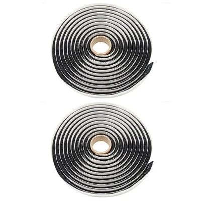 Immagine di QWORK® Nastro di Butile, 9.5 Mm Diametro X 4 M, Per Parabrezza Porte E Finestre Fari Camion Automobilistici, 2 Pezzo