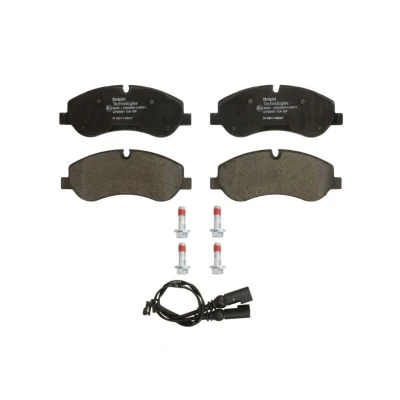 Immagine di DELPHI LP2661 Kit pastiglie freno con contatto segnalazione usura lamierino anticigolío accessori FORD: Transit V363 Van