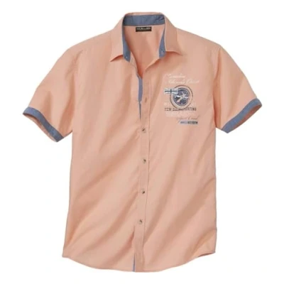 Immagine di ATLAS FOR MEN Camicia da Uomo in Cotone Maniche Corte Stile Chic e Casual Disponibile nelle Taglie Grandi M a 5XL