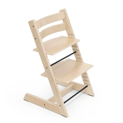 Immagine di Sedia Tripp Trapp di Stokke, Naturale evolutiva e interamente regolabile per neonati, bambini adulti Comoda, confortevole ed ergonomica Modello classico