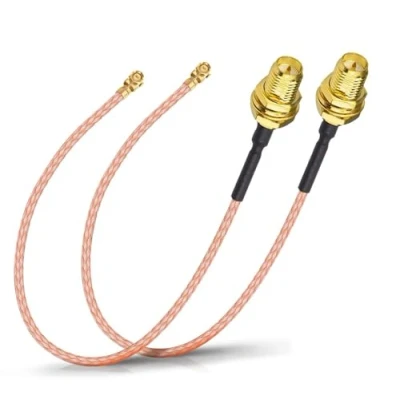 Immagine di Bingfu Cavo Antenna WIFI Coassiale RP SMA Femmina a U.FL IPX IPEX MHF4 da 15 cm 2 Pacchi per Intel Fenvi HP DELL PCI Express PCIE Scheda di Rete Wireless Mini Adattatore