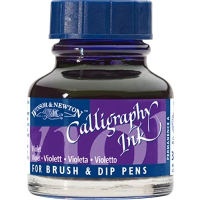 Immagine di Winsor and Newton Inchiostro per calligrafia, 30 ml, colore: Viola 688 (Bttl)