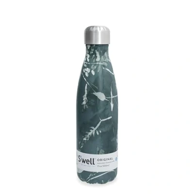 Immagine di S&#039;well Borraccia in acciaio inox, 481,9 ml, verde fogliame triplo strato, isolato sottovuoto, mantiene le bevande fredde per 36 ore e calde 18, perfette chi viaggia