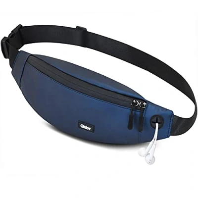 Immagine di Marsupio Sportivo per Uomo o Donna,Marsupio con 3 Tasche Cintura Regolabile Singola Spalla Running Corsa Ciclismo Escursionismo Casuale Bicicletta (Grigio)
