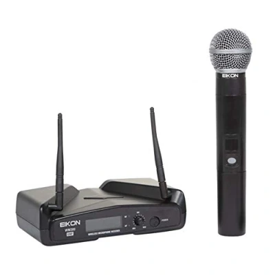 Immagine di Proel EIKON WM300M Radiomicrofono UHF Wireless Professionale con ricevitore + trasmettitore palmare Interruttore On/Off, Nero (EIKON WM300M)