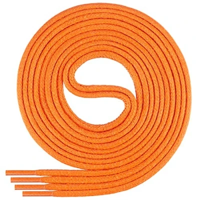 Immagine di Di Ficchiano, lacci cerati premium, rotondi per scarpe eleganti e in pelle, diametro 2 3 mm, lunghezza 45 120 cm, resistenti agli strappi, Adulti (unisex), Orange, cm