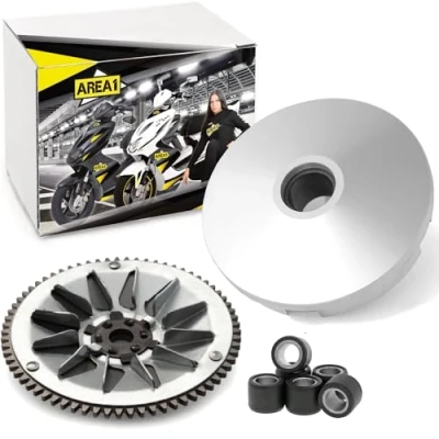 Immagine di Area1 Variomatica di ricambio + puleggia 50 cc compatibile con Speedfight 1 2, Elyseo, Elystar, Vivacity, Limbo, Gipsy, TKR, Zenith, SV Looxor Splinter,