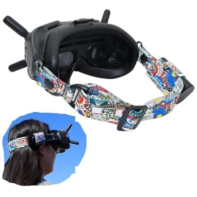 Immagine di Tmom Fascia regolabile per Occhiali DJI FPV V2 VR Fisso Video Accessori Personalizzati (Cinghia Testa)