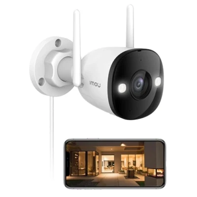 Immagine di Imou Telecamera WiFi Esterno FHD 4MP con Visione Notturna a Colori, IP di Sorveglianza, Rilevazione Umana Faretto, Impermeabile IP67, Compatibile Alexa