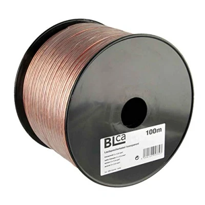 Immagine di DCSk BLca 2 x 2.5 mm² 100m Cavo per Altoparlanti HiFi e Casse Audio Auto, CCA Rame, Trasparente