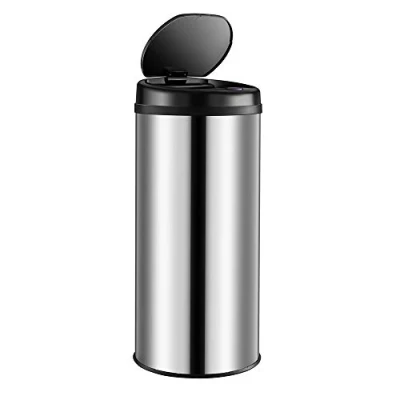 Immagine di Monzana® Cestino a Sensore incl. Cavo di Ricarica Acciaio Inox Display LED Touchless Pattumiera Smart Raccolta Differenziata
