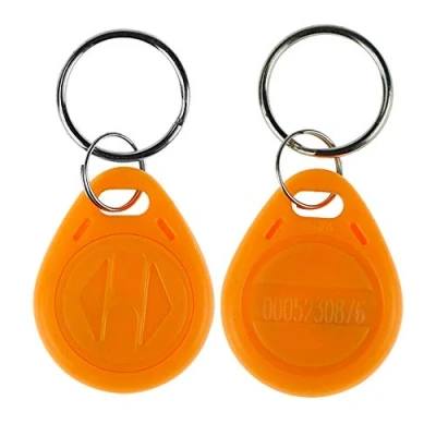 Immagine di LIBO 125KHz Smart ID Carta Tag Chiave RFID Controllo di Accesso Prossimità EM4100 TK4100 Key fobs Portachiavi NFC Token Badge Holder (100, Giallo)