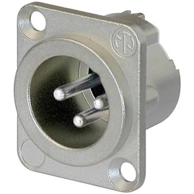 Immagine di Neutrik NC3MD LX Connettore XLR Spina a pannello contatti diritti Numero Poli (num): 3 Argento 1 pz.
