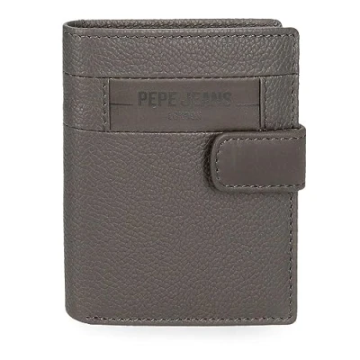Immagine di Pepe Jeans Checkbox Portafogli e in Pelle bovina, Nero, Marrone, Blu grigio, Taglia unica, Portafoglio Click