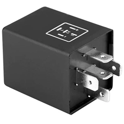 Immagine di rele intermittenza regolabile 12V Duokon Decodificatore Relay del Flasher per Auto Plug And Play EP27 FL27 di 5 Pin LED Turn Light [PVC] (Nero)