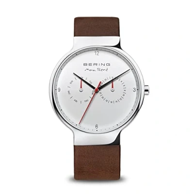 Immagine di BERING Uomo Analogico Quarzo Max René Orologio con Cinturino in Pelle di Vitello e Vetro Zaffiro