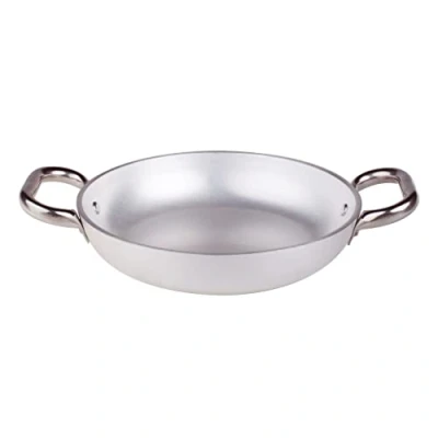 Immagine di Pentole Agnelli Linea Alluminio 5 mm Tegame Radiante con Due Maniglie Inox, Argento, 20 cm
