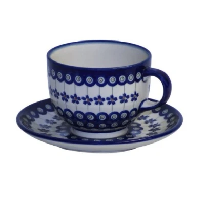 Immagine di bunzlauer  Tazza in ceramica con piattino (tazza da caffè latte) 0.5 litri parete 166 a