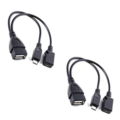 Immagine di [2 Pack] TV xStream USB Port Adapter, Micro OTG Cable and Power Compatible with Streaming Sticks, Media Devices, Rii Logitech Keyboards, Nintendo Switch, SNES, NES Classic