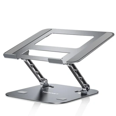 Immagine di TECKNET Supporto PC Portatile, Porta Laptop Stand Alluminio Regolabile, Pieghevole Ergonomico Portatile Notebook Scrivania Compatibile con Tutti i Notebook, MacBook e Tablet (10 17.3&quot;)