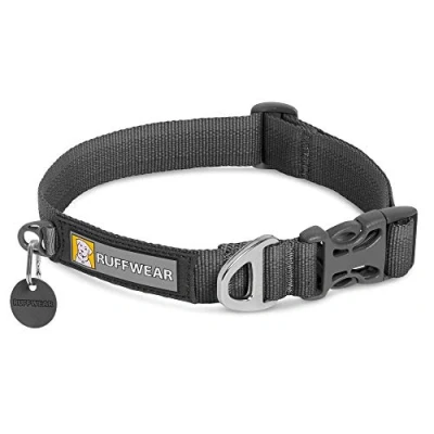 Immagine di RUFFWEAR Collare per Cani, Front Range Collar, Guinzaglio Tubelok Resistente, Anello di Fissaggio in Alluminio e Fibbia a Rilascio Laterale, Elegante Twilight Grey, Large, 51 66 cm