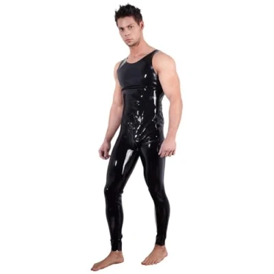 Immagine di Late X Tuta in Lattice da Uomo L Salopette, Nero, One Size (Taglia Produttore:Large) Donna