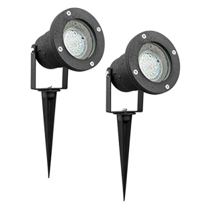 Immagine di SEBSON 2x Lampada da Giardino LED con Picchetto e Faretto orientabile, IP65, GU10 3,5W 300lm 6500K Bianco Freddo