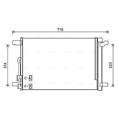 Immagine di PRASCO VNA5335D Condensatore con essiccatore 13,8 11,8 Alluminio 525 R 134a VOLKSWAGEN: Golf 7, Passat B8 Variant, 7 AUDI: A3 Sportback