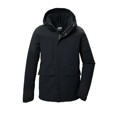 Immagine di killtec Uomo Giacca funzionale/giubbotto da esterno con cappuccio senza zip KOW 81 MN JCKT, schwarz, M, 41846 000